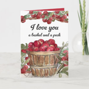 Ich liebe dich Bushel And Peck Äpfel Obst Karte