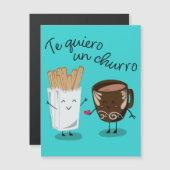 Ich liebe dich Churro Valentinstag Karte (Vorne/Hinten)