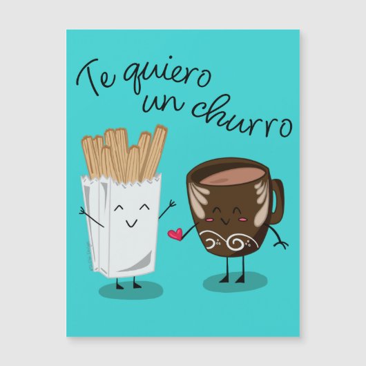 Ich liebe dich Churro Valentinstag Karte (Vorderseite)