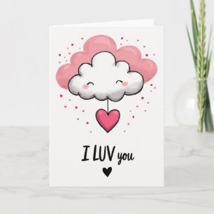 Ich liebe dich Cloud Heart Karte