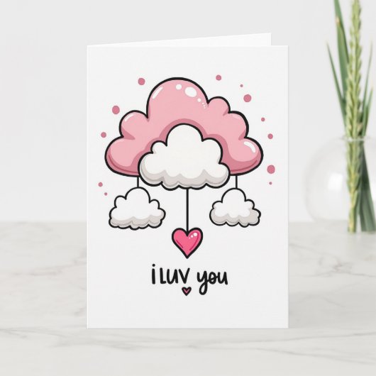 Ich liebe dich Cloud Mobile Karte (Vorderseite)