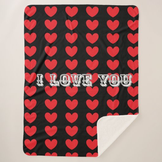ICH LIEBE DICH Comfy Sherpa Decke Sherpadecke (Vorderseite)