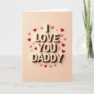 Ich liebe dich Daddy Cream Text Karte