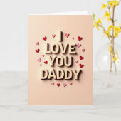 Ich liebe dich Daddy Cream Text Karte (Gelbe Blume)