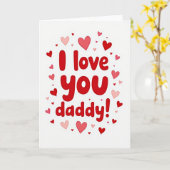 Ich liebe dich Daddy Design Karte (Gelbe Blume)