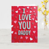 Ich liebe dich Daddy einfache Karte (Gelbe Blume)