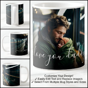 Ich liebe dich Daddy Schön Eine Foto-Vorlage Text Kaffeetasse