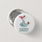 Ich liebe dich Daddy Superheld Vater und Kind Knop Button (Vorne & Hinten)