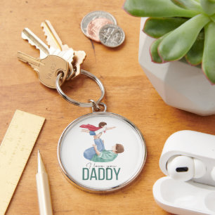 Ich liebe dich Daddy Superheld Vater und Kind Schl Schlüsselanhänger