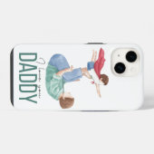Ich liebe dich Daddy Superheld Vater und Kind Tele iPhone Hülle (Rückseite (Horizontal))