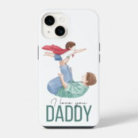 Ich liebe dich Daddy Superheld Vater und Kind Tele