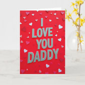 Ich liebe dich Daddy Süße Karte (Gelbe Blume)