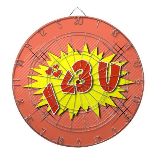 Ich Liebe dich Dartscheibe (vorne)