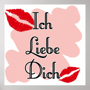 Ich Liebe Dich - Deutsch I Liebe you Poster