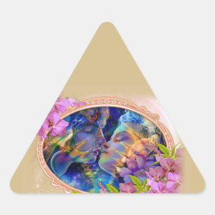 Ich Liebe dich Dreieckiger Aufkleber