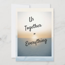 Ich Liebe dich. Du bist alles. Valentinkarte Einladung