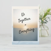 Ich Liebe dich. Du bist alles. Valentinkarte Einladung (Stehend Vorderseite)