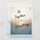 Ich Liebe dich. Du bist alles. Valentinkarte Einladung (Vorne/Hinten)