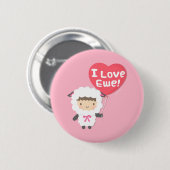 Ich liebe dich, du süßes Schaf Pun-Schalter Button (Vorne & Hinten)