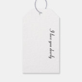 Ich Liebe dich ehrlich Geschenkanhänger (Rückseite)