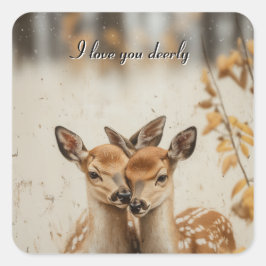 Ich Liebe dich ehrlich Quadratischer Aufkleber