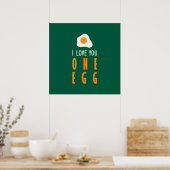 Ich liebe dich ein Ei Poster (Küche)