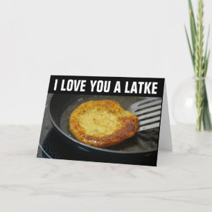 ICH LIEBE DICH EIN LATKE Grußkarten für jeden Anla Karte