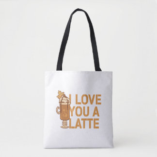 Ich liebe dich ein Latte Paares Romantik Tasche