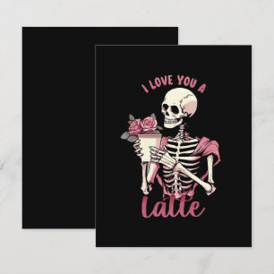 Ich liebe dich ein Valentinstag Skelett Begleitkarte