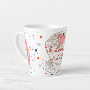 Ich liebe dich eine Latte Tasse Latte Tasse