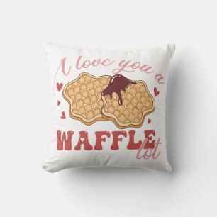 Ich liebe dich eine Waffel viel Kissen