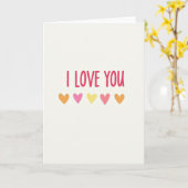 Ich liebe Dich Einfache Herzliche Karte (Gelbe Blume)