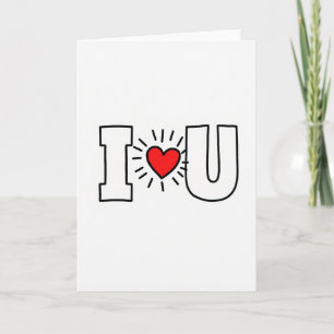 Ich liebe dich einfache Liebeskarte Karte