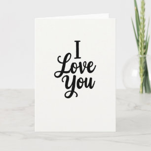 Ich liebe dich einfache Textkarte Karte