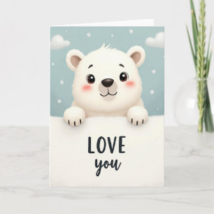 Ich liebe dich Eisbär Karte