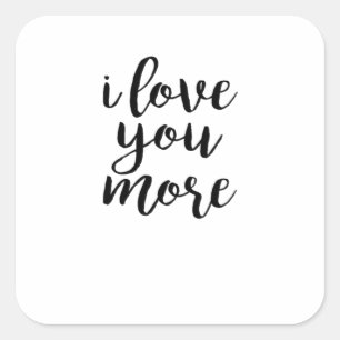 Ich liebe dich, eleganter Liebesdesign Quadratischer Aufkleber