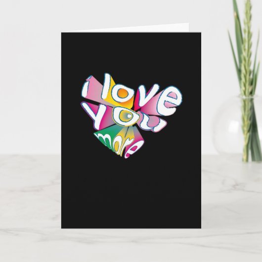 Ich liebe dich, eleganter Stil Karte (Vorderseite)