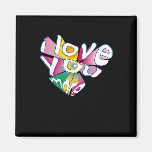 Ich liebe dich, eleganter Stil  Magnet (Vorne)