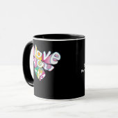 Ich liebe dich, eleganter Stil  Tasse (Vorderseite Links)