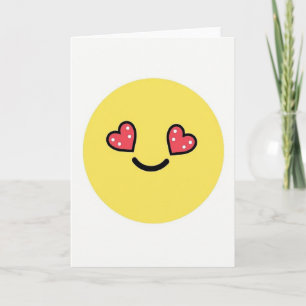 Ich liebe dich Emoji-Herzen Karte