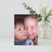 Ich Liebe dich! Erste Liebe Postkarte (Stehend Vorderseite)