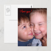 Ich Liebe dich! Erste Liebe Postkarte (Vorne/Hinten)