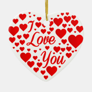**ICH LIEBE DICH** ERWACHSENE KERAMIK ORNAMENT