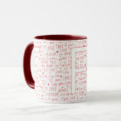 Ich liebe Dich F — Personalisierter Anfangsbuchsta Tasse (Vorderseite Links)