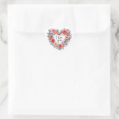 Ich liebe dich, farbenfrohes Design, Herz-Aufkleber (Tasche)