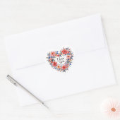 Ich liebe dich, farbenfrohes Design, Herz-Aufkleber (Umschlag)