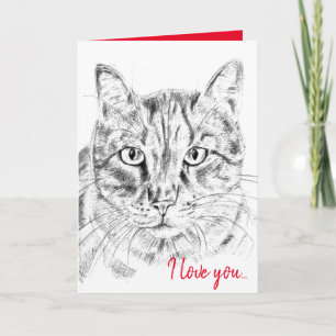 Ich Liebe dich fast so sehr wie das Katzen-Valenti Karte