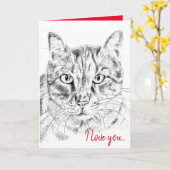 Ich Liebe dich fast so sehr wie das Katzen-Valenti Karte (Gelbe Blume)