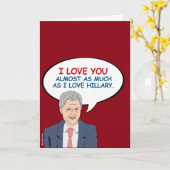 Ich Liebe dich fast so sehr wie ich Liebe Hillary Karte (Gelbe Blume)