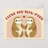 Ich liebe dich faule Paare Postkarte (Vorderseite)